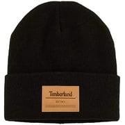 Timberland Short Watch Cap with Patch Beanie Knit Hat Black