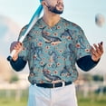 thumbnail image 4 of Fotbe Underwater Animals and Flowers Baseball Jersey Shirt for Men and Women, Casual Short Sleeves Button Down T-Shirt-XX-Large, 4 of 9