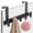 Black, variant on Over The Door Hook Stainless Steel No Drill Door Hanger Clothes Hook with Non Slip Pad for Bathroom Bedroom Closet,Black