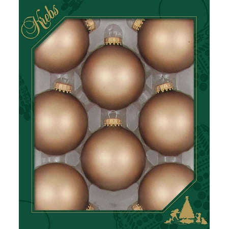 Designer Seamless Glass Ball Ornaments, 2 5/8" (67mm), Cappuccino Velvet