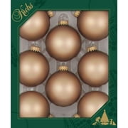 Designer Seamless Glass Ball Ornaments, 2 5/8" (67mm), Cappuccino Velvet