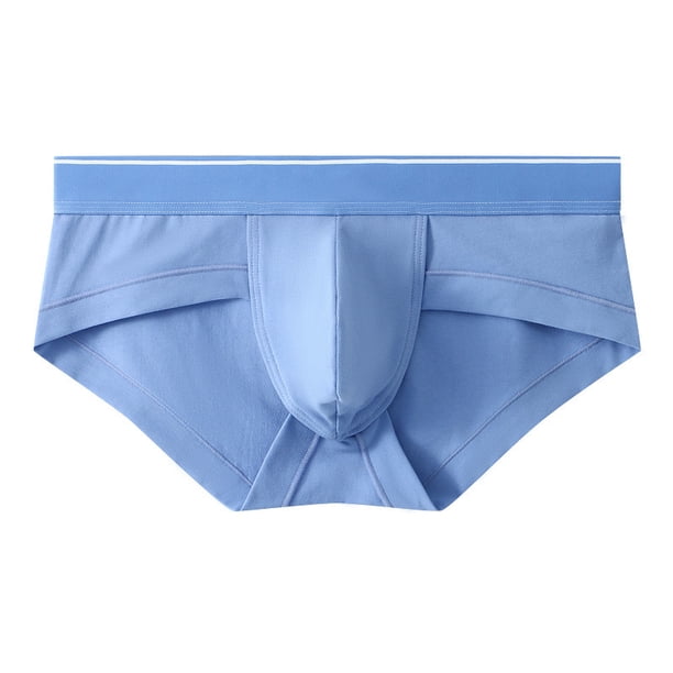 Calzoncillos de algodón puro para hombre, transpirables, con forma de U, con bolsa grande, cintura baja, sexys, para jóvenes