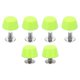 thumbnail image 1 of Uxcell 6 juegos de remaches, pies de bolso, clavos de tornillo de 10mm / 3/8", remaches de cabeza plana para cuero, DIY para collares, cinturones, bolsas, totes, verde fluorescente, 1 of 7