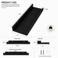 thumbnail image 3 of KAIWIN Floating Shelves for Wall, 15.7In Black Wall Shelves for Decor Storage Set of 6, Wall Mounted Wood Shelves for Bedroom, Living Room, Bathroom, Kitchen, 3 of 5