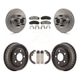 thumbnail image 1 of Transit Auto Front Rear Disc Brake Rotors Hub Assembly Semi-Metallic Pads and Drum Kit for Car 2006-2009 Ford Ranger RWD with 9" Diameter K8S-103475, 1 of 11