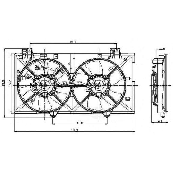 Global Parts Distributors 2811576 Electric Cooling Fan Assembly
