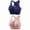 2pcs Navy Blue+Pink, variant on Top-kevin Women's Zip Front Sports Bras Wireless Padded Racerback Medium Support Post-Surgery Bra Yoga Exercise Athletic Bras