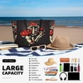 thumbnail image 5 of Sigee Red Mushrooms Print Extra Large Waterproof Beach Travel Bag with Zipper - Durable and Versatile for Vacation, Gym, and Daily Use, 5 of 7