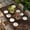 White, variant on Rustic Wood Table Cloths for 3 Foot Rectangle Tables, Brown Wooden Planks Farmhouse Vintage Patio Waterproof Elastic Fitted Tablecloths, Washable Rectangular Table Cover for Camping