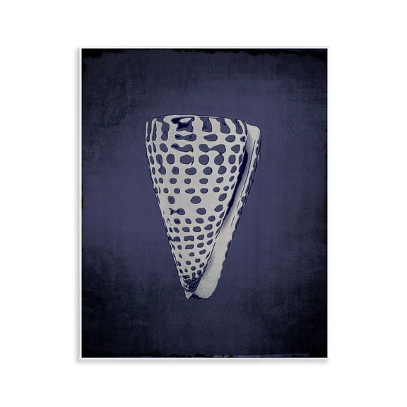 Stupell Industries Nautical Cone Shell Nautical & Beach Painting Unframed Art Print Wall Art, 11 x 14