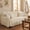 Beige Cottagecore, variant on Beige Cottagecore Couch Cover with Ruffle, 118" w x 71" h | Farmhouse Sofa Slipcover, One Piece Cotton Sofa Cover for 3 Seat, Washable, Living Room French Country Decor