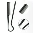 1 Pc Women Durable Vclip Hair Comb for Curly Thick Straight Wavy Wet Hair Black Wheat Straw