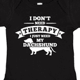 thumbnail image 4 of Inktastic No Therapy Dachshund Boys or Girls Baby Bodysuit, 4 of 5