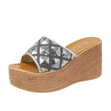 

adviicd Wedge Sandals for Women Sandals for Women Wedges Thong Fashion Summer Women Sandals Thick Bottom Wedge Heel 3 Inch Wedges for Women Sandals