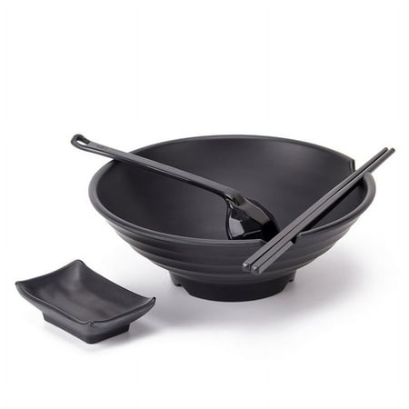 

Japanese Hand-Pulled Noodles Bowl with Spoon Chopsticks Hard Plastic for Home