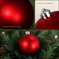 thumbnail image 5 of Set of 1 Christmas Ornament Ball for Christmas Tree, 4.72 Inch Large Hanging Ornament for Home Holiday Display Xmas Party Fireplace Stair Wreath Indoor Decorations, 5 of 7