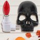 thumbnail image 1 of Lámpara Calavera Lámpara de calavera de Halloween Atmósfera de terror Aplique de pared para decoración del hogar (Negro EE. UU.), 1 of 8