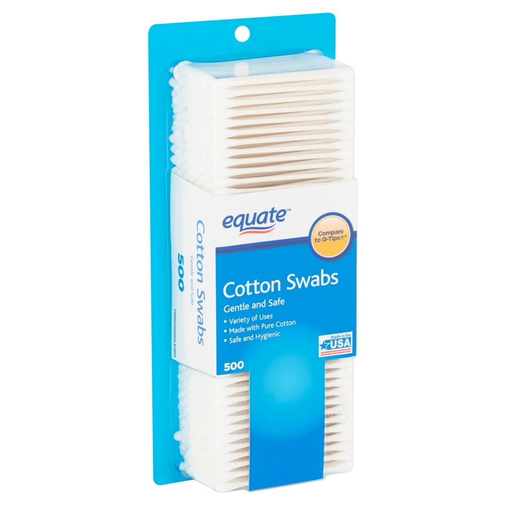 Equate Compare to QTips Cotton Swabs, 500 Count