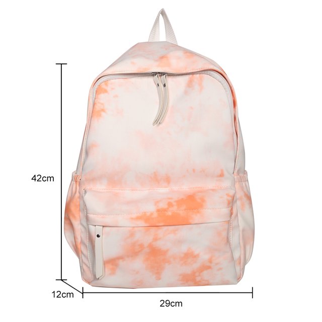 Bolsa Moda Tie Dye Mochilas de viaje Mochilas escolares de nylon de gran capacidad para mujeres (naranja) Ehuebsd Para Estrenar