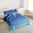 thumbnail image 3 of Homewish Blue Snowflake Child Bedding Comforter Set, Romantic Winter Christmas Twin Comforter Sets, Happy New Tear Reversible Bedding Set, Super Cozy Room Decor, 2-Piece, 3 of 8