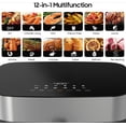 thumbnail image 5 of Stainless Steel Air Fryer 9 Quart - Airfryer XXL with Large Viewing Window, Dual Heating Elements, 12-in-1 Function to Roast, Bake, Broil, Defrost, Reheat, Dishwasher-Safe Parts, 1700W, Siver, 5 of 7