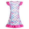 thumbnail image 7 of WIBACKER Girls Nightgowns 3-9 Years Flutter Short Sleeves Nightdress Kids Sleepwear Mermaid Pajamas for Little Girls, 7 of 7