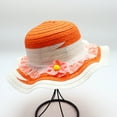 thumbnail image 2 of SHTXOZHI Girl Tea Party Hats for Kids Toddler Birthday Dress Up Hats Wide Brim Summer Beach Hat, 2 of 3