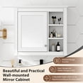 thumbnail image 6 of Bathroom Storage Cabinet 30'' x 28'' Medicine Cabinet, Wall Mounted Bathroom Storage Cabinet, Modern Bathroom Wall Cabinet with Mirror,Medicine Cabinet, Mirror Cabinet with 3 Open Shelves (Not Inclu, 6 of 22