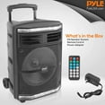 thumbnail image 7 of Pyle PPHP1044B Portable Bluetooth Speaker System with Flashing Party Lights, 7 of 7
