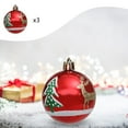 thumbnail image 6 of LanSuare 6Pcs Christmas Ball Ornaments, 2.3" Glittering Painted Christmas Plastic Balls, Shatterproof Hanging Ball Ornaments for Xmas Trees, Holiday Scene Decoration(Multicolor), 6 of 7