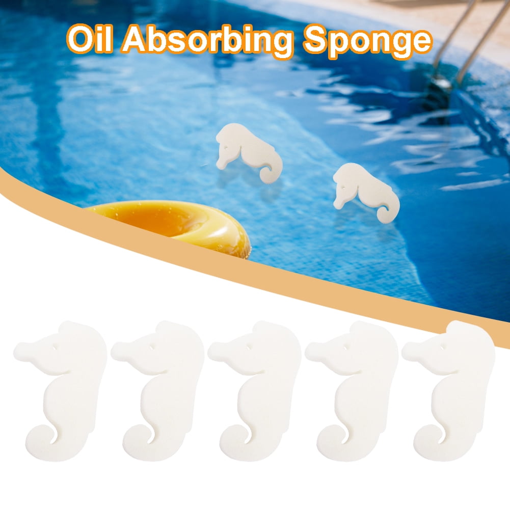 Corwar Scum Seahorse Oil Absorbing Sponge Schwammabsorber mit Ölschmutz-Absorption Perfekt für Schwimmbad Spa und Whirlpool
