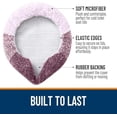 thumbnail image 3 of Soft Microfiber Bathroom Toilet Lid Cover, Machine Washable Covers, 17.5x15, Stays in Place Rubber Backing, Fits Most Round, Elongated and Oblong Lids, Accessories Decor, Mauve, 3 of 8