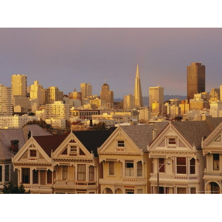 The 'Painted Ladies', Victorian Houses on Alamo Square, San Francisco, California, USA Print Wall Art By Roy