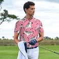 thumbnail image 3 of Fotbe Cute Cartoon Zebra Camiseta Polo de Golf para Hombre con Estampado – Camisa Deportiva Transpirable con Cuello Abotonado-Large, 3 of 6