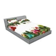 thumbnail image 2 of Christmas Fitted Sheet & Pillow Sham Set, Snowy Winter Xmas Time Happy New Year Greeting Presents Bells Leaves Garland, Decorative Printed 6 Piece Bedding Decor Set, Queen, Multicolor, by Ambesonne, 2 of 3