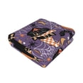 thumbnail image 2 of KLL Vintage Halloween Black Cat Print Fleece Throw Blanket, Horizontal Fleece Bedding Cute Soft Blankets Comfy Fleece Flannel Plush Home Decor for Couch & Bed -40"x30", 2 of 9