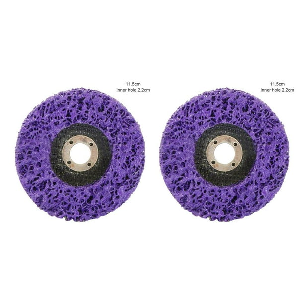 Eigraketly Rueda de lijado Pulido de acero inoxidable Pintura Rectificado Limpieza Herramientas de resistencia al desgaste Disco de aluminio Coche #115 morado 2Conjunto