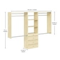 thumbnail image 2 of Easy Track Wood Laminate Deluxe Closet Organizer with Shelves and Drawers, Honey Blonde, 2 of 4