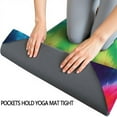 thumbnail image 3 of Rainbow Tie Dye Mandala Pattern Hot Yoga Mat Towel Non Slip for Hot Yoga - Quick-Drying Yoga Mat Cover with 4 Corner Pockets with Travel Bag - Hot Yoga Towel Non Slip 74"x26", 3 of 6