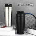 thumbnail image 2 of Stainless Steel Protein Shaker Cup - Portable Fitness Sports Mug for Nutrition and Hydration, 2 of 11