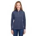 thumbnail image 1 of Core365 CE405W Ladies' Fusion ChromaSoft Pique Quarter-Zip - CLASSIC NAVY HTH - L, 1 of 2