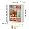 thumbnail image 3 of Wall Mounted Large Capacity Makeup Organizer,Dustproof Cosmetic Organizer,Bathroom Organizers and Storage,Skincare Organizers for Vanity,Bedroom, 3 of 8