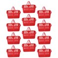 thumbnail image 4 of MasteelfCA 20Pcs Plastic Fruit Baskets Double Handles Storage Baskets Household Baskets Red, 4 of 8