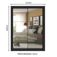 thumbnail image 3 of Ropero Closet Madesa Dallas 2 Puertas Con Espejos Negro 2, 3 of 5