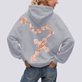 thumbnail image 2 of AWZXDE Couleur Unie avec Motif Imprimé Mode Décontractée Chandail à Capuchon pour Femmes Sportif et Coupe Ample Veste de Survêtement Activités de Plein Air et Style Mode Urbaine Décontracté Gris Pâle,TG, 2 of 5