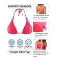 thumbnail image 5 of RELLECIGA Women's Watermelon Red Basics Triangle Bikini Top with Rings Size Large, 5 of 7
