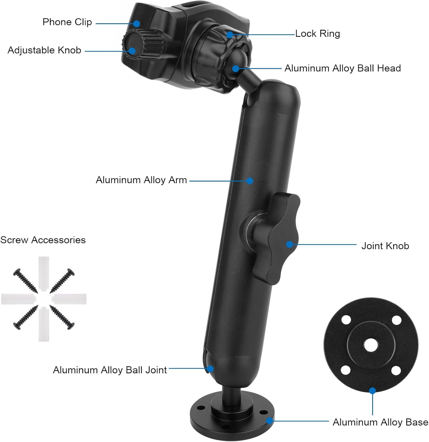 Car Phone Holder for Vertical/Horizontal Vent【Upgraded Metal Hook Clip】【Wider Clamp&Fit Thicker Case】Universal Cellphone Stand Car Mount Cradle for iPhone 17 Pro Max 16 15 14 13 Air Android