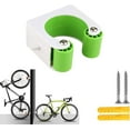 thumbnail image 1 of Zshan Bike Wall Mount, Mountain Bike Parking Buckle, Portable Creative Wall Mounted Bike Parking Lock, Floor Bike Rack, Dorm, Apartment, Garage, Indoor Outdoor Garage, L Green, 1 of 5