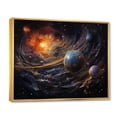 thumbnail image 2 of Designart "Meteors Comets Beauty II" Asteroids Floater Framed Wall Art Print, 2 of 7