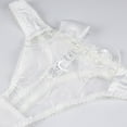 thumbnail image 2 of Varsbaby Women's Thongs Lace Sexy Transparent Underwear with Cute Bow, 2 of 5